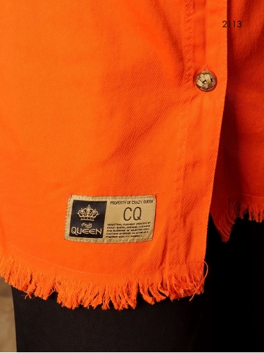 Стильная рубашка оранжевого цвета 