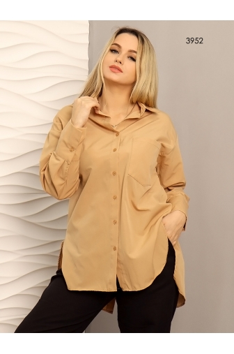 Сорочка бежевого кольору